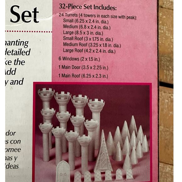 Wilton Romantic Castle Cake Set 32 pcs Open Box Pieces Still in Plastic - Picture 5 of 13